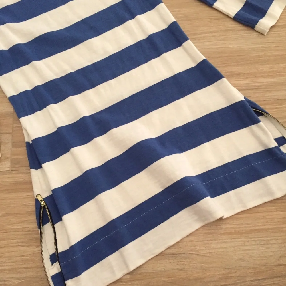 J. Crew blue white